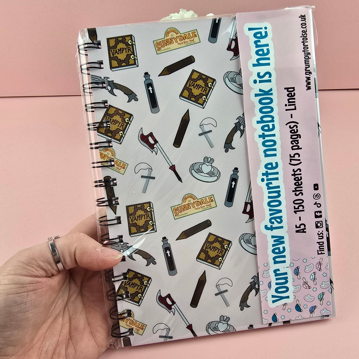 Spiral Notebooks - Buffy Patterned Notebook - Lined Journal - Gift