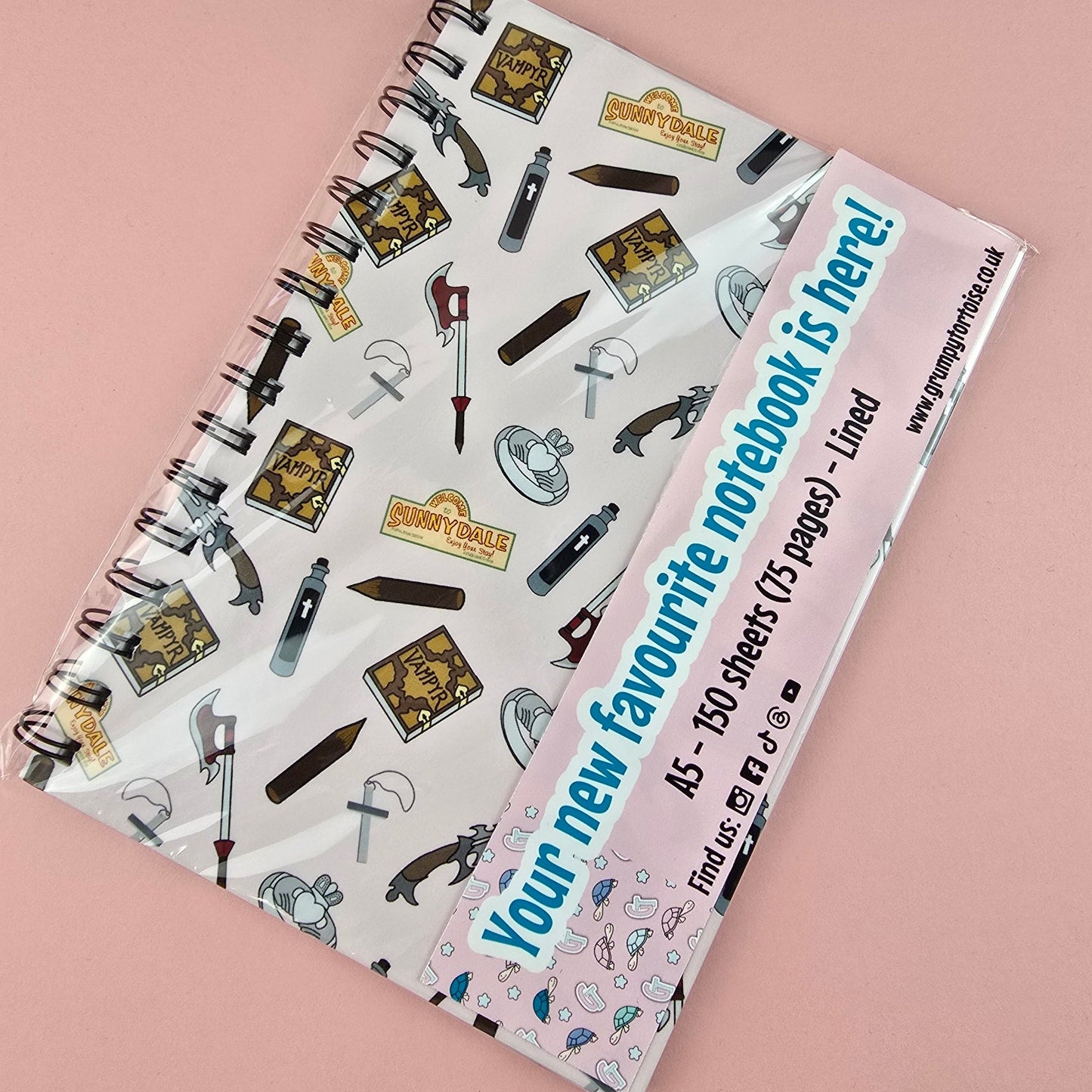 Spiral Notebooks - Buffy Patterned Notebook - Lined Journal - Gift