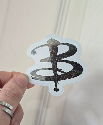Buffy B Glitter Die Cut Sticker