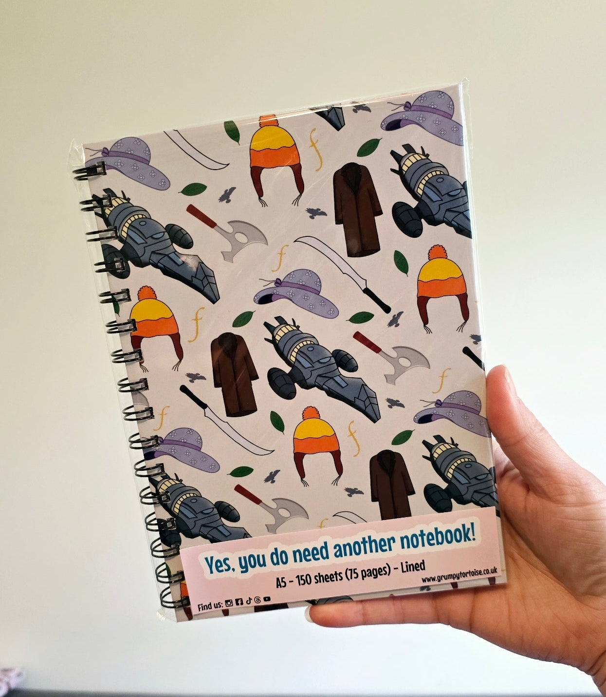 Spiral Notebooks - Firefly Patterned Notebook - Lined Journal - Gift