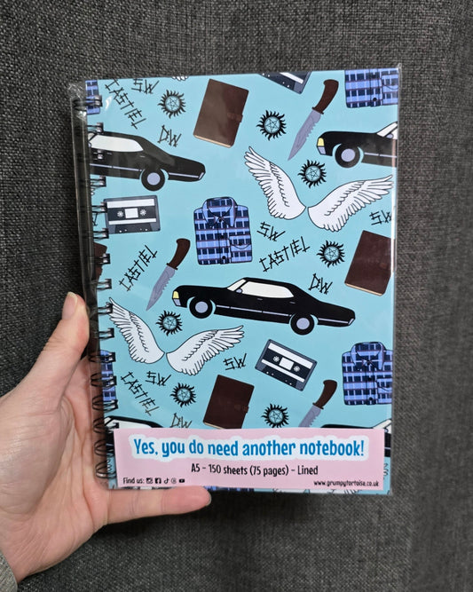 Spiral Notebooks - Supernatural Patterned Notebook - Lined Journal - Gift