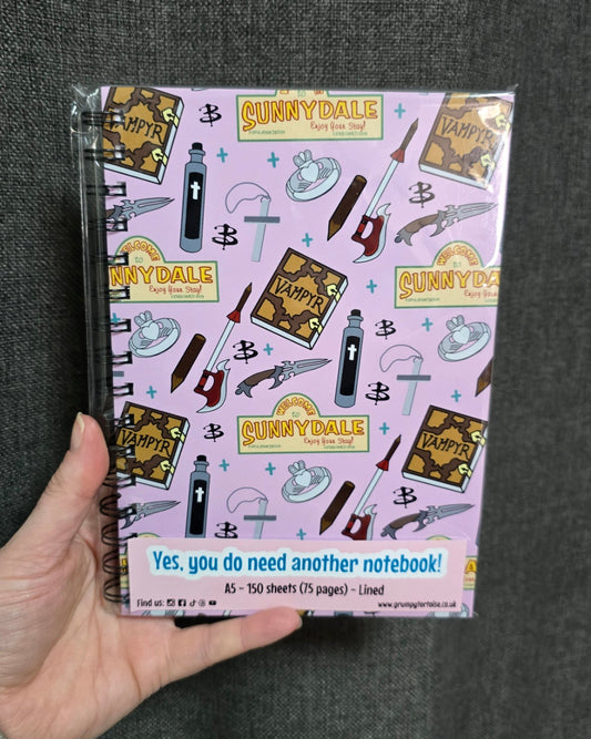 Spiral Notebooks - Buffy Patterned Notebook - Lined Journal - Gift