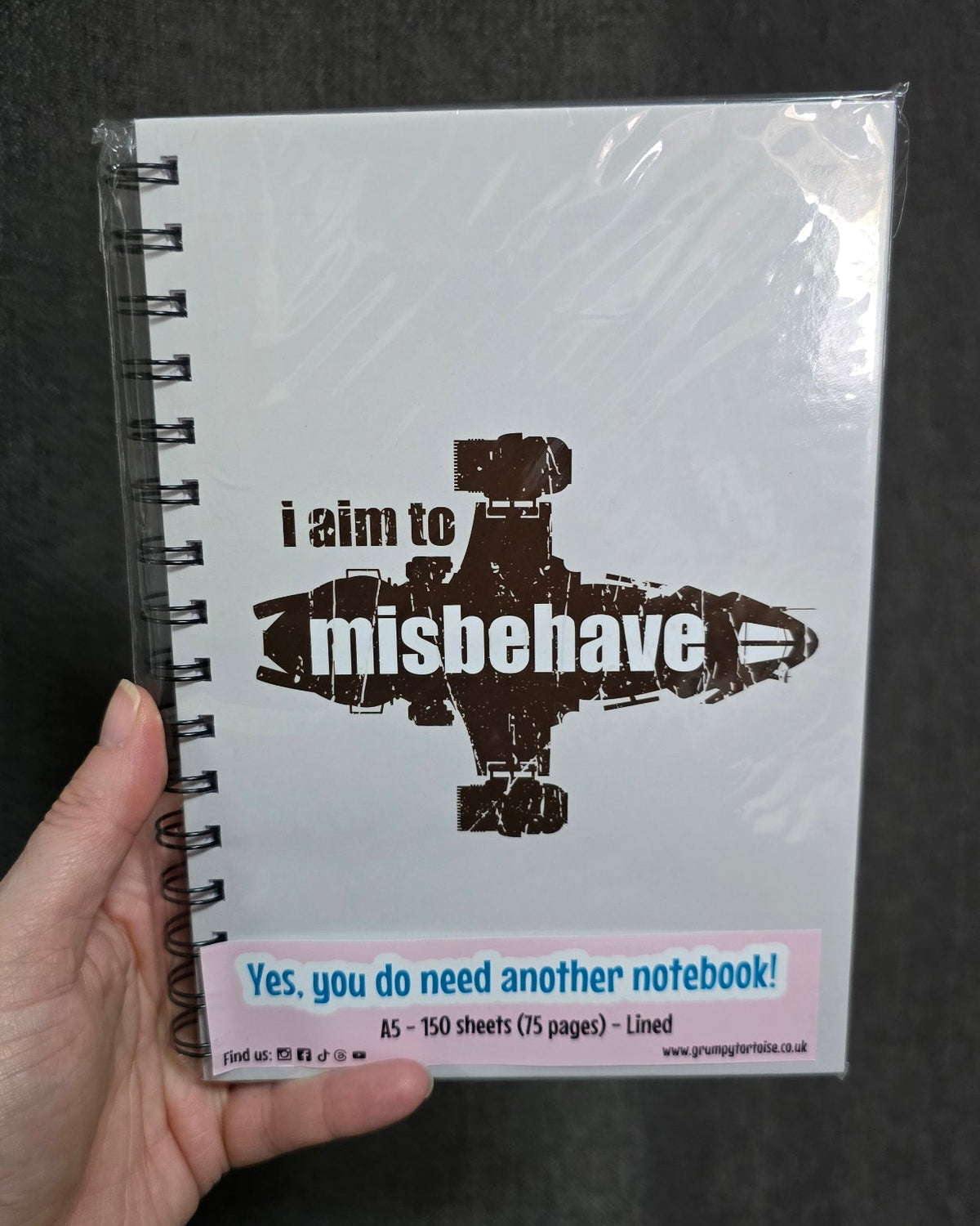 Spiral Notebooks - I Aim to Misbehave Firefly Notebook - Lined Journal - Gift