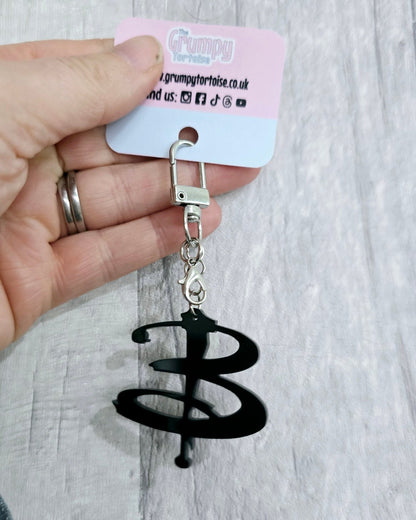Acrylic Keyring - Buffy 'B' Keyring - Fandom - Gift