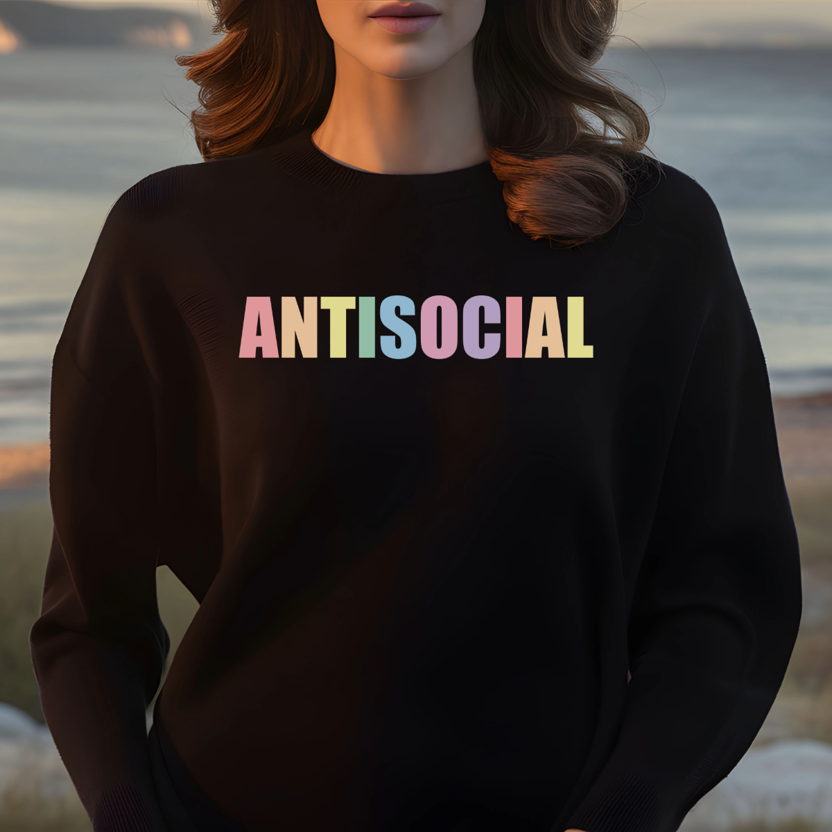 Rainbow Antisocial Sweatshirt