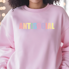 Rainbow Antisocial Sweatshirt