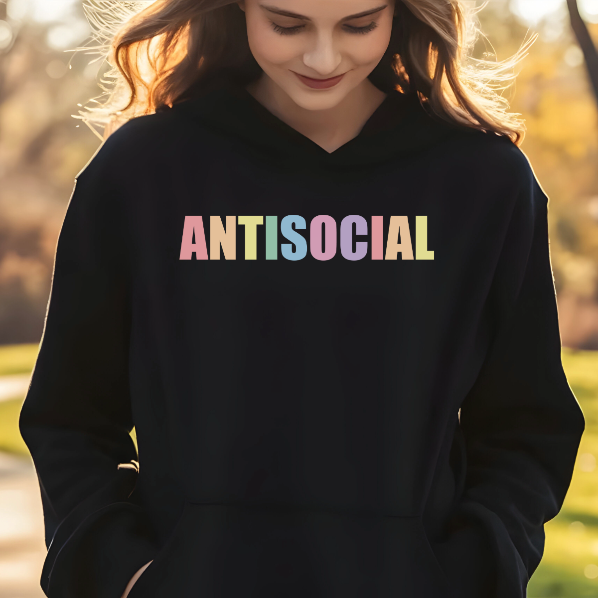 Rainbow Antisocial Hoodie