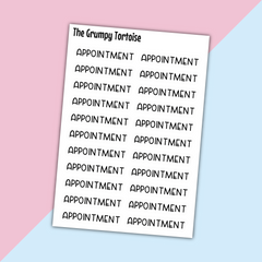 Appointment Mini Text Stickers