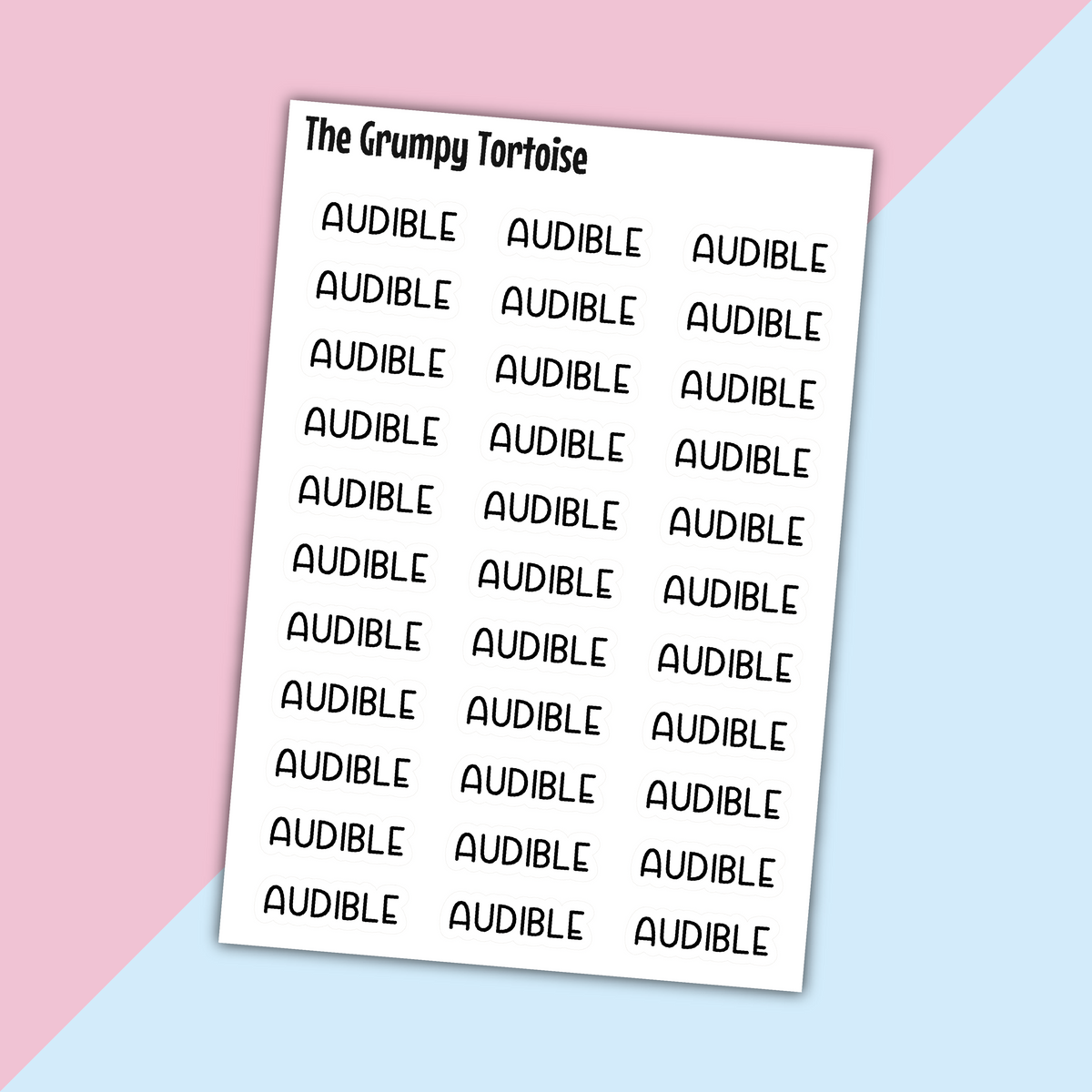 Audible Mini Text Stickers