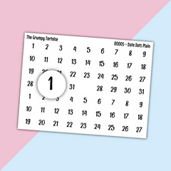 Date Dots Functional Planner Stickers