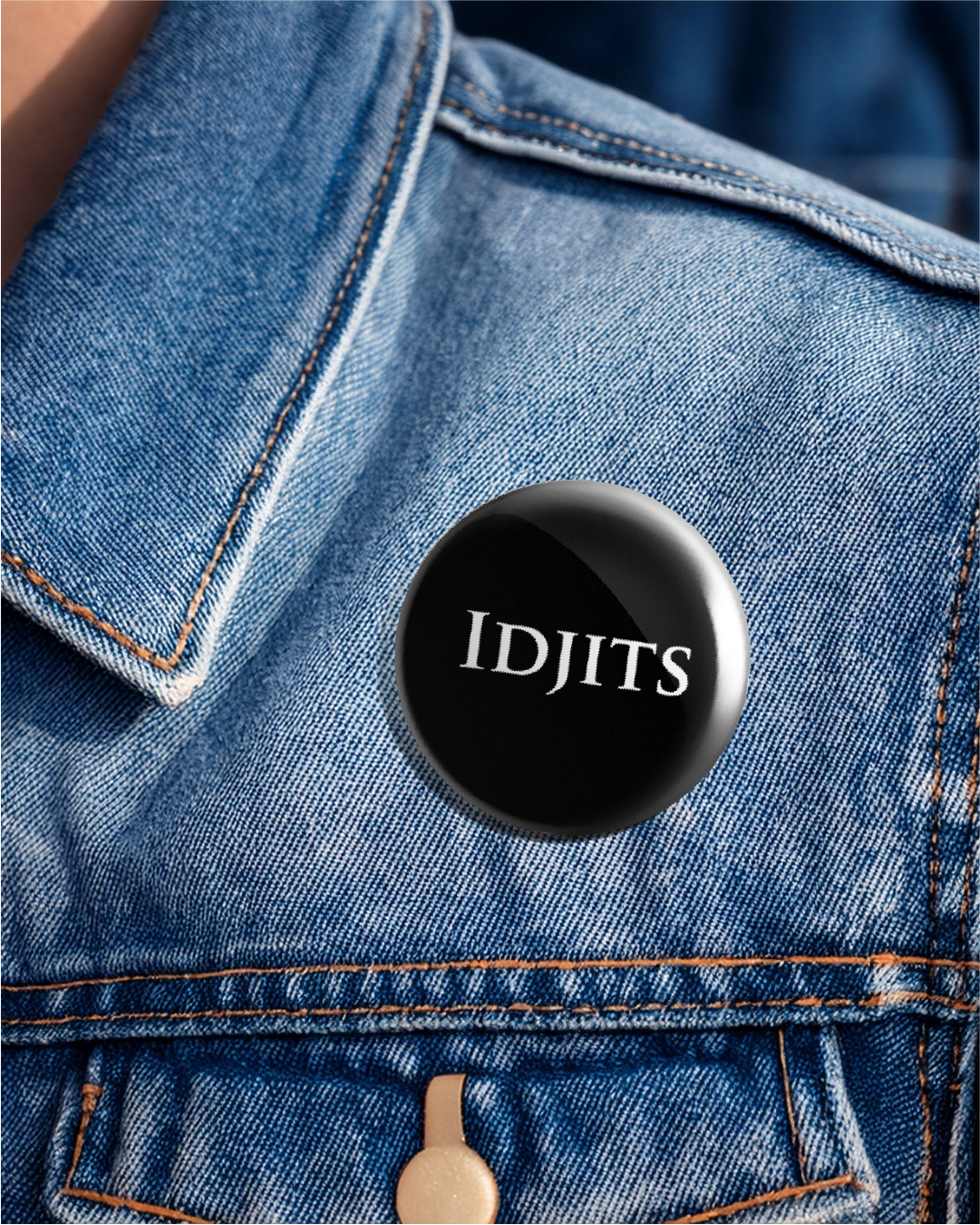 SPN Idjits Pin Badge | Sci-Fi Fandom Accessory | Supernatural Button Badge Gift