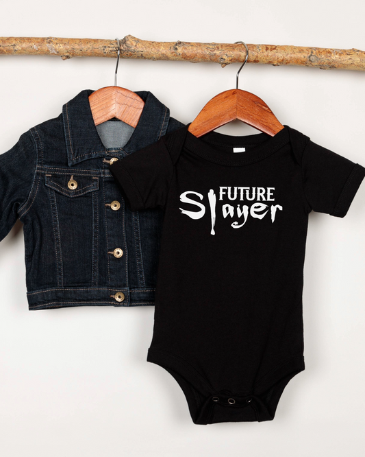 Future Slayer Baby Bodysuit | Gothic Baby Clothes | Alternative Baby Shower Gift | Funny Baby Grow for Buffy Fans