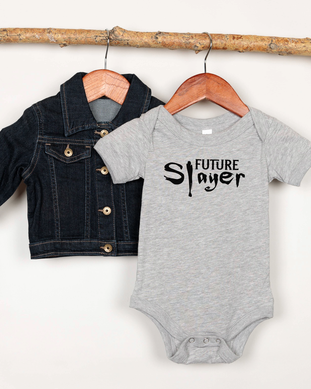 Future Slayer Baby Bodysuit | Gothic Baby Clothes | Alternative Baby Shower Gift | Funny Baby Grow for Buffy Fans