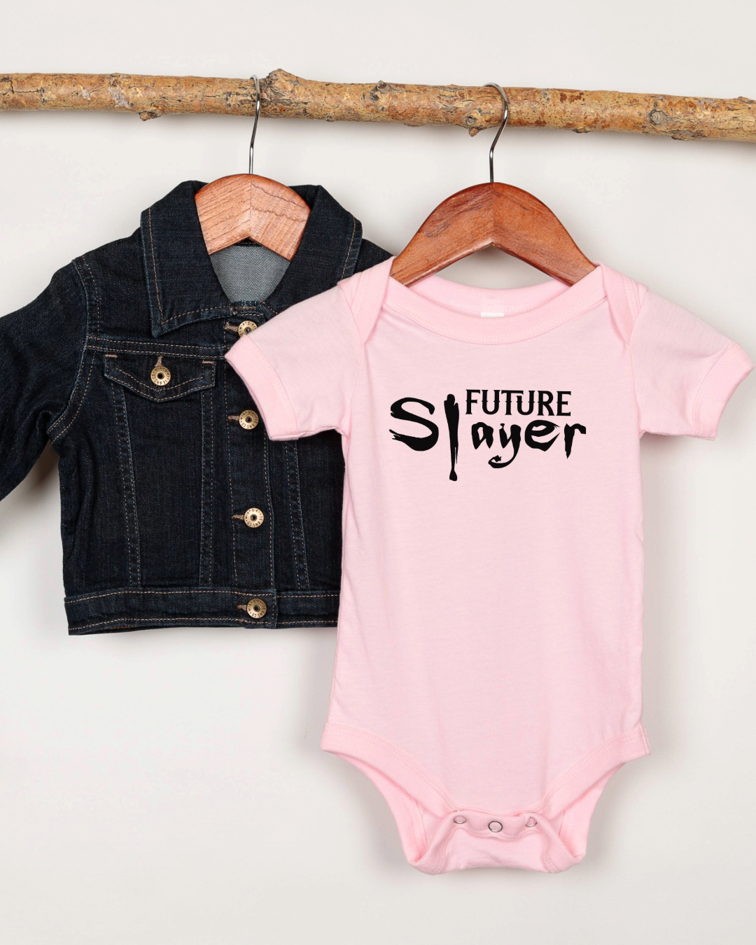 Future Slayer Baby Bodysuit | Gothic Baby Clothes | Alternative Baby Shower Gift | Funny Baby Grow for Buffy Fans