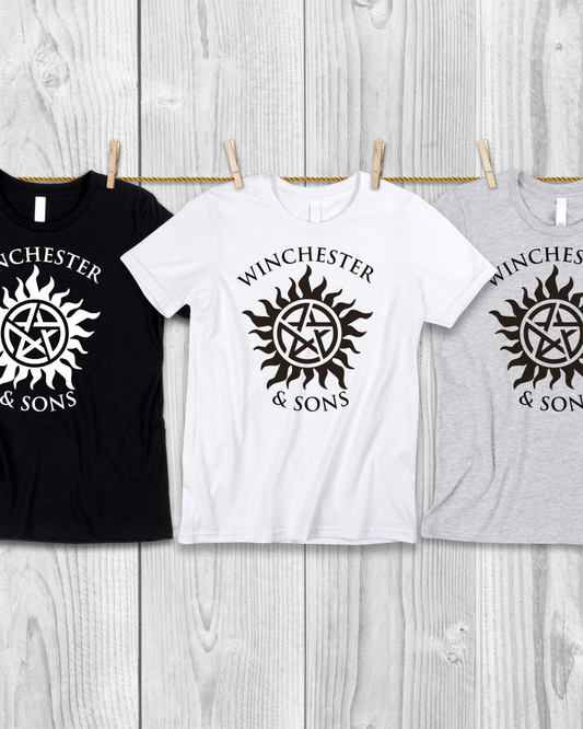 Winchester & Sons Baby & Kids T-shirt | Gothic Kids Clothes | Alternative Kids Gift | Funny Kids gift for Supernatural Fans