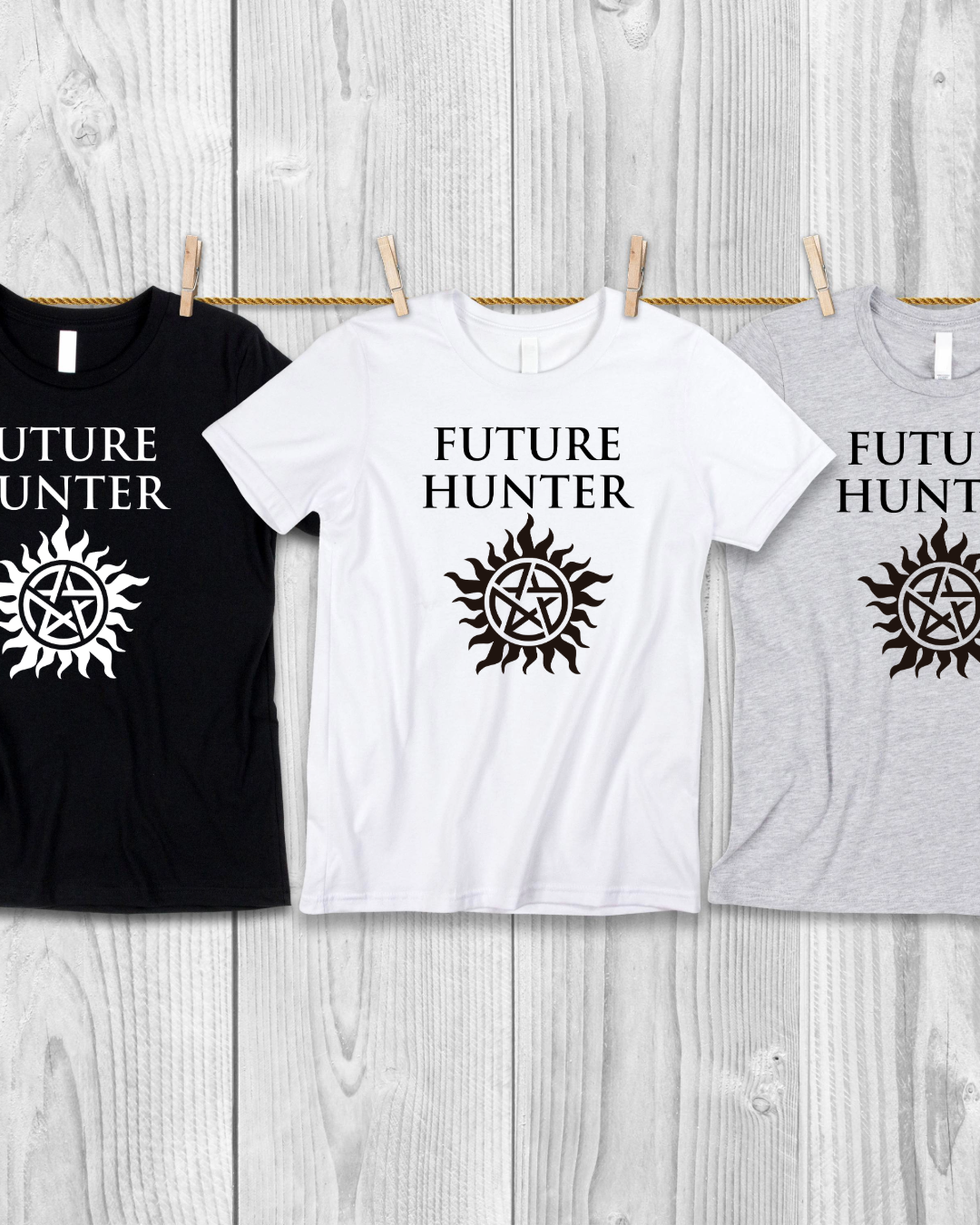 Future Hunter Baby & Kids T-shirt | Gothic Kids Clothes | Alternative Kids Gift | Funny Kids gift for Supernatural Fans