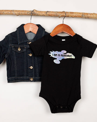 I aim to misbehave Baby Bodysuit | Geeky Baby Clothes | Alternative Baby Shower Gift | Baby Grow for Firefly Fans