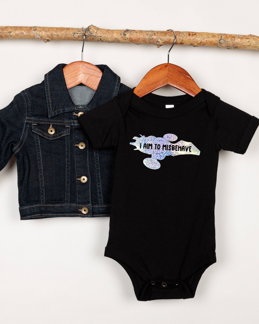 I aim to misbehave Baby Bodysuit | Geeky Baby Clothes | Alternative Baby Shower Gift | Baby Grow for Firefly Fans