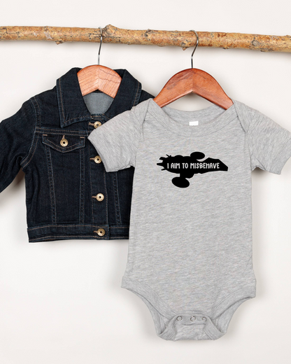 I aim to misbehave Baby Bodysuit | Geeky Baby Clothes | Alternative Baby Shower Gift | Baby Grow for Firefly Fans