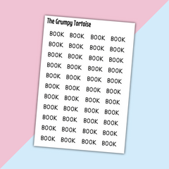 Book Mini Text Stickers