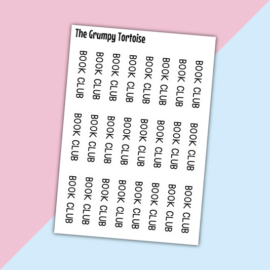 Book Club Mini Text Stickers