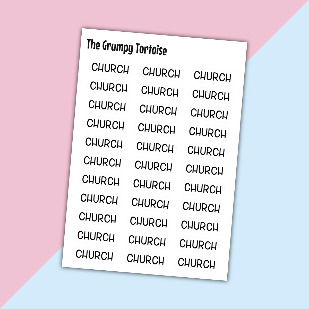 Church Mini Text Stickers