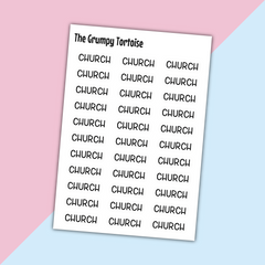 Church Mini Text Stickers