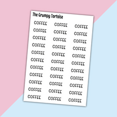 Coffee Mini Text Stickers