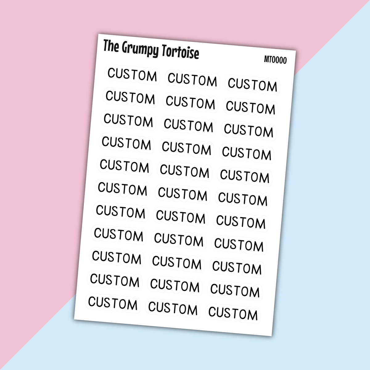 CUSTOM - Mini Text Stickers