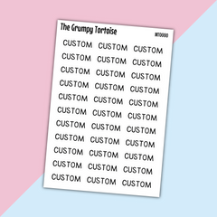 CUSTOM - Mini Text Stickers