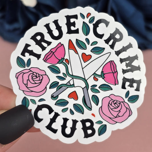 True Crime Club Die Cut Sticker
