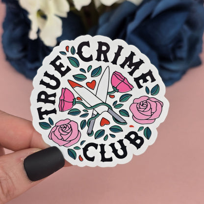 True Crime Club Die Cut Sticker