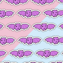 Kawaii Bat Die Cut Sticker