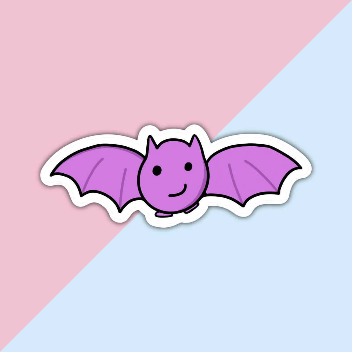 Kawaii Bat Die Cut Sticker