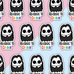 Allergic To Colour Die Cut Sticker