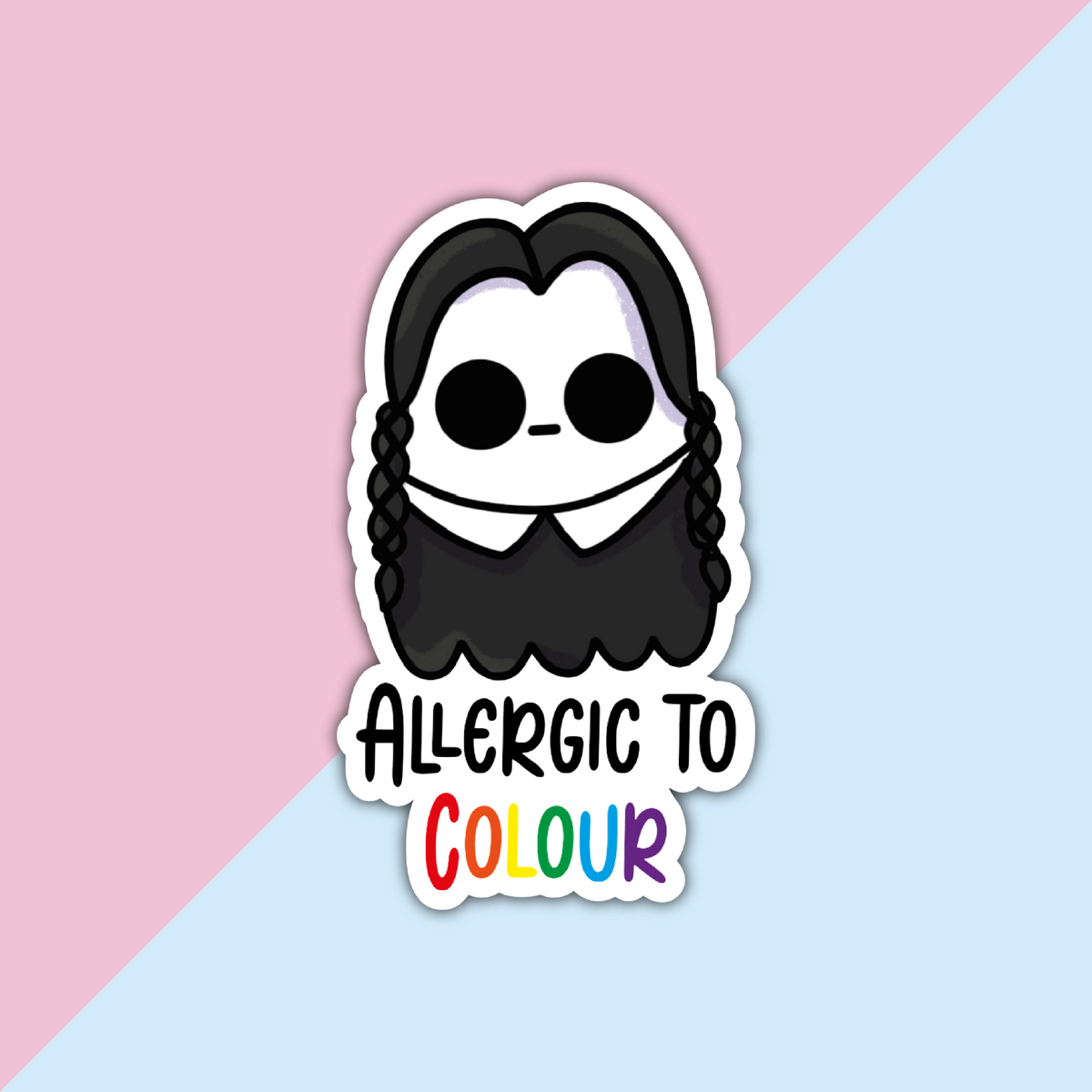 Allergic To Colour Die Cut Sticker