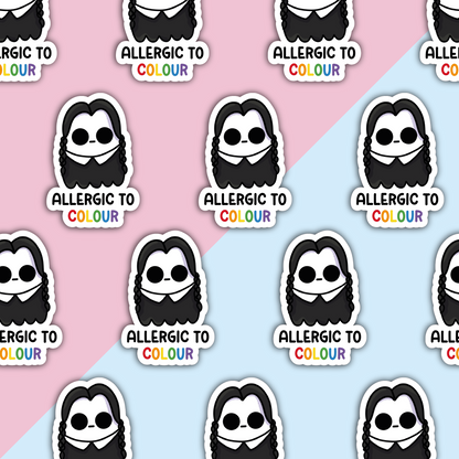 Allergic To Colour Die Cut Sticker