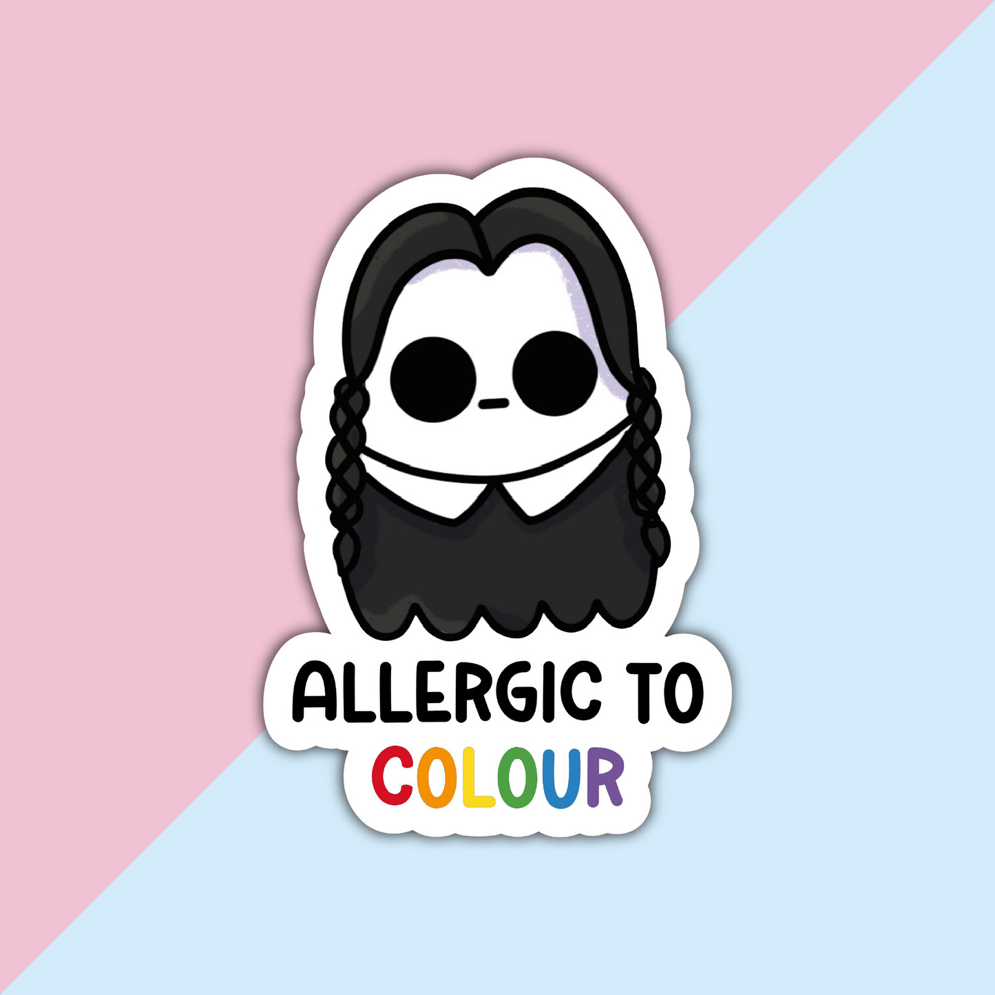 Allergic To Colour Die Cut Sticker