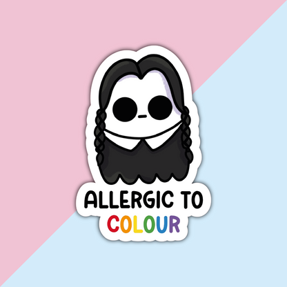 Allergic To Colour Die Cut Sticker