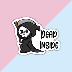 Dead Inside Die Cut Sticker