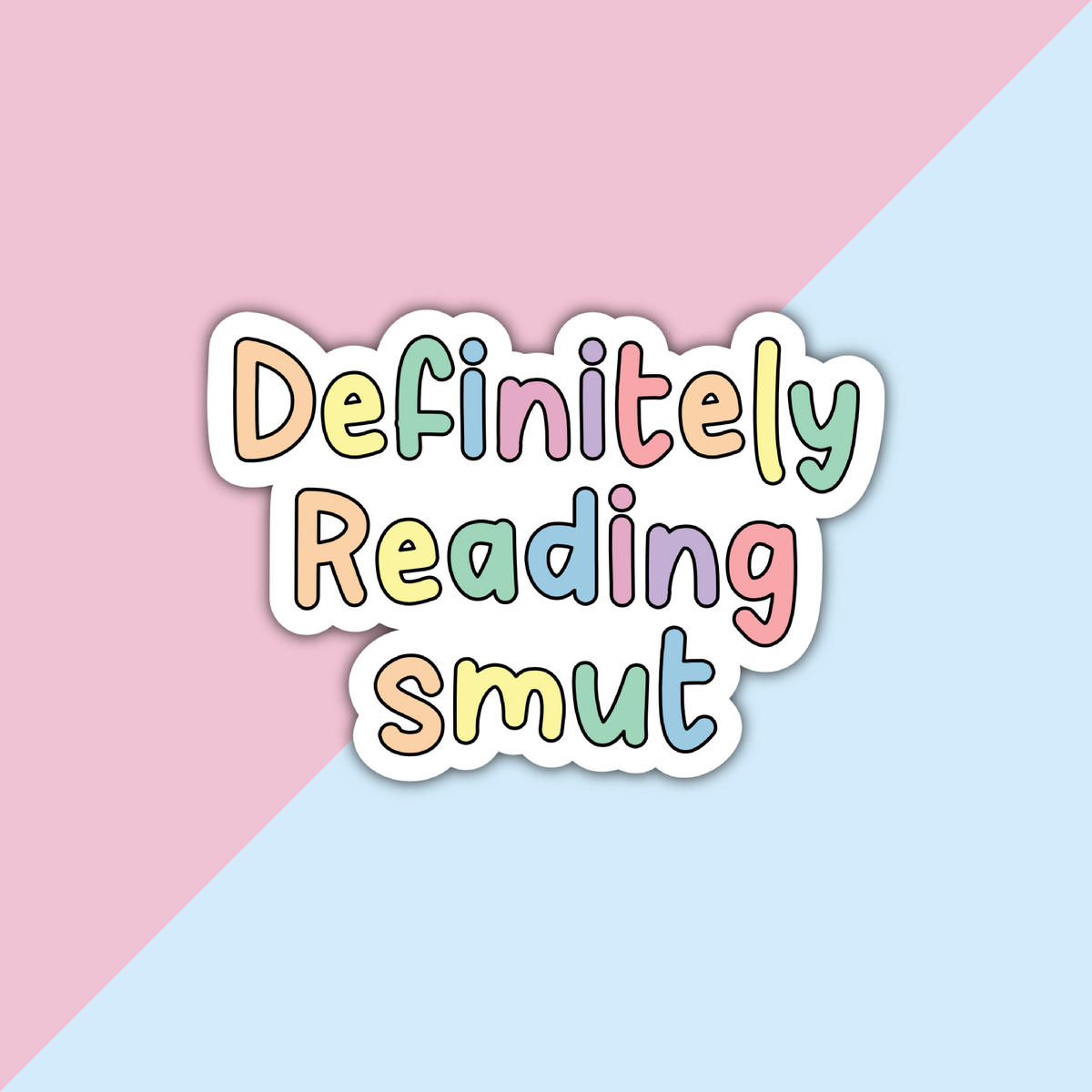 Definitely Reading Smut Die Cut Sticker