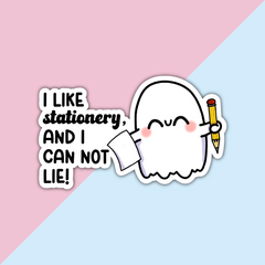 I Like Stationery and I Cannot Lie Die Cut Sticker