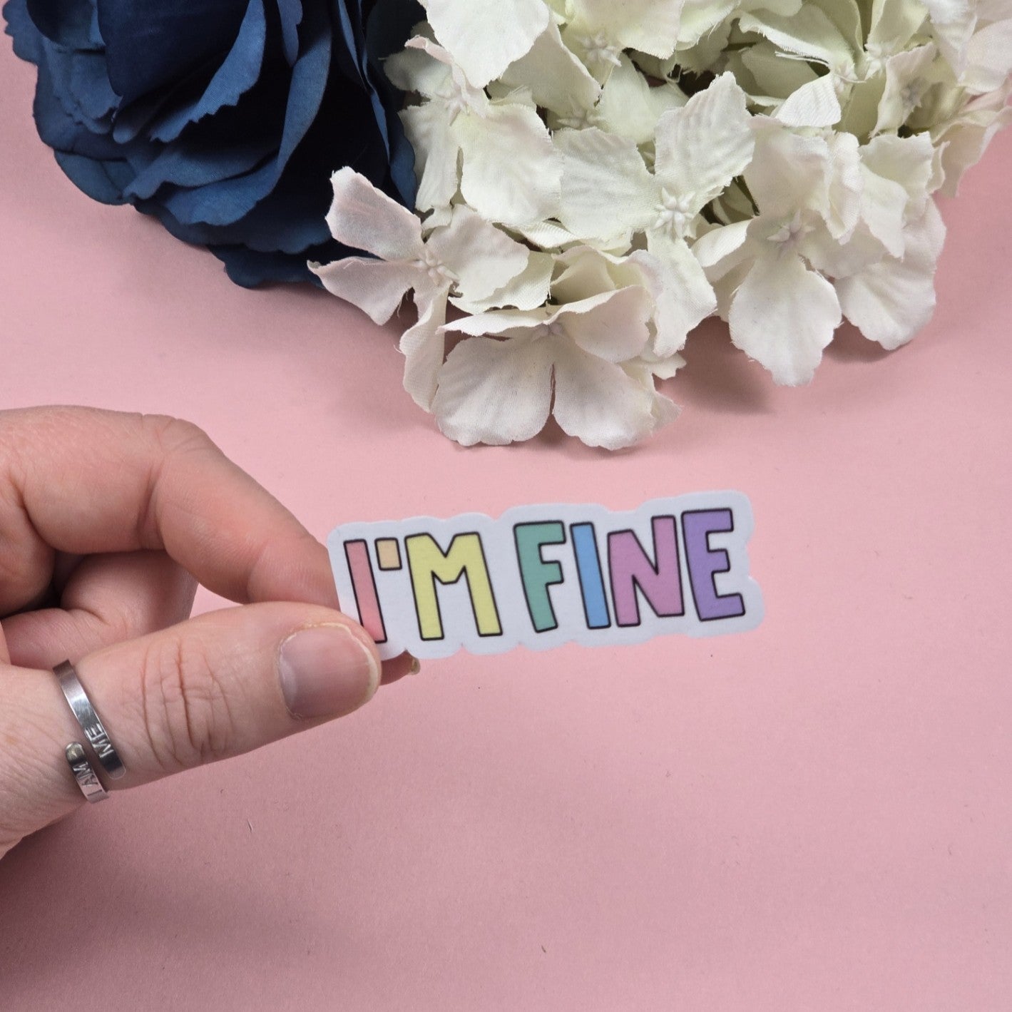 I'm Fine Die Cut Sticker
