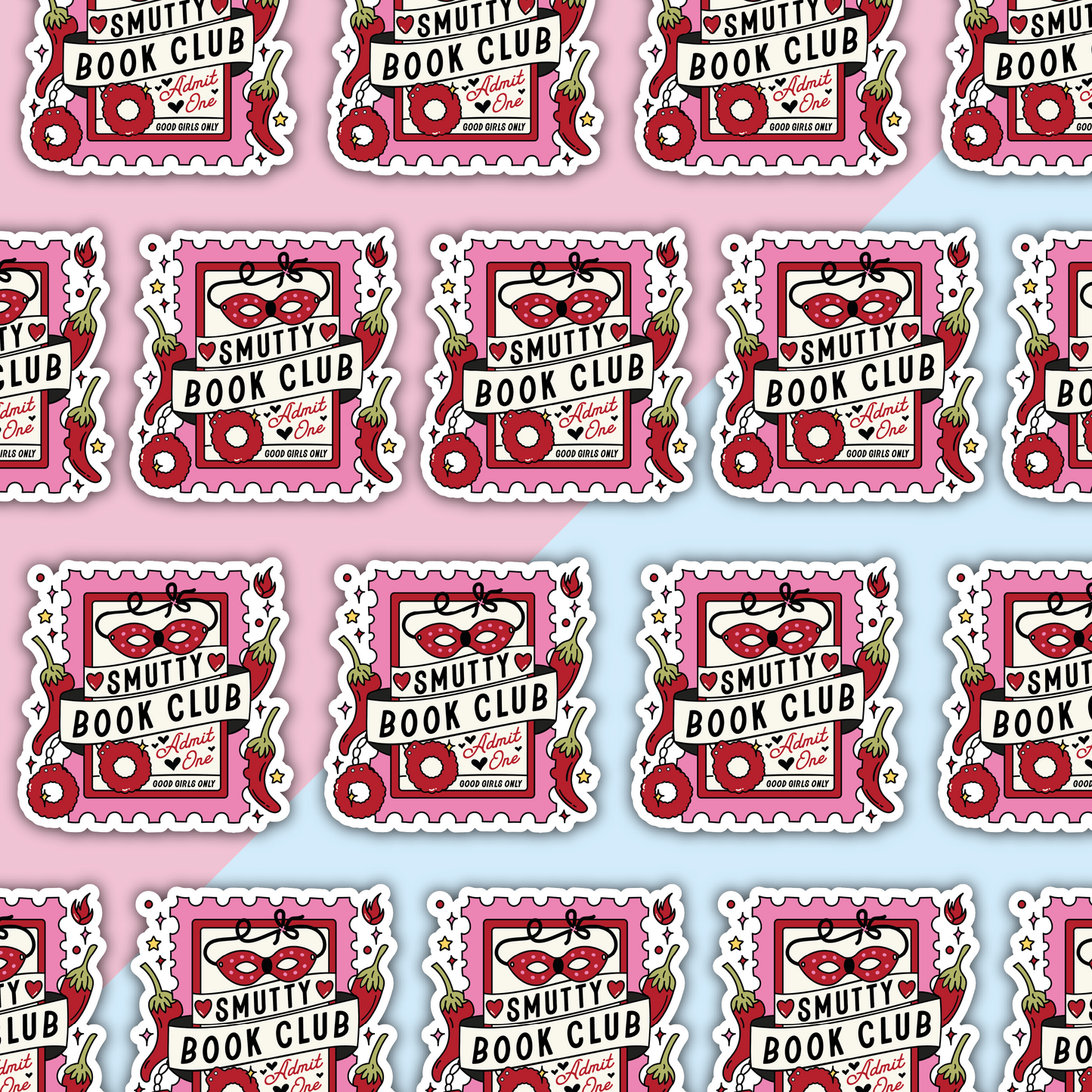 Smutty Book Club Die Cut Sticker