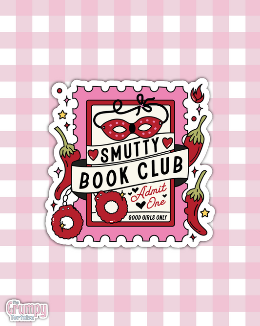 Waterproof Sticker | Smutty Book Club Die Cut Sticker | Bookish Sticker | Reading Sticker