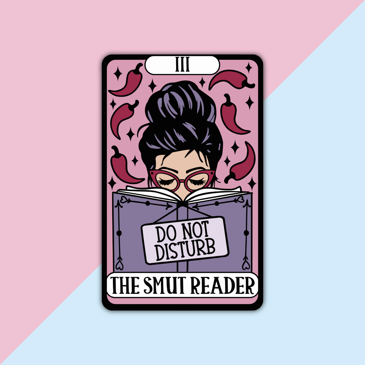 The Smut Reader Tarot Card Die Cut Sticker