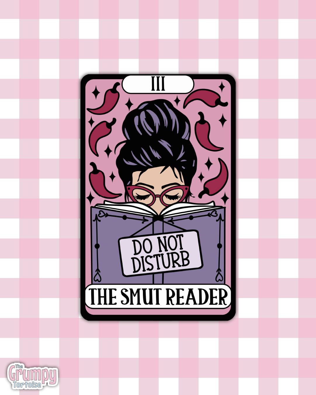 Waterproof Sticker | The Romance Reader Tarot Card Die Cut Sticker | Bookish Sticker | Reading Sticker | Tarot Card Sticker
