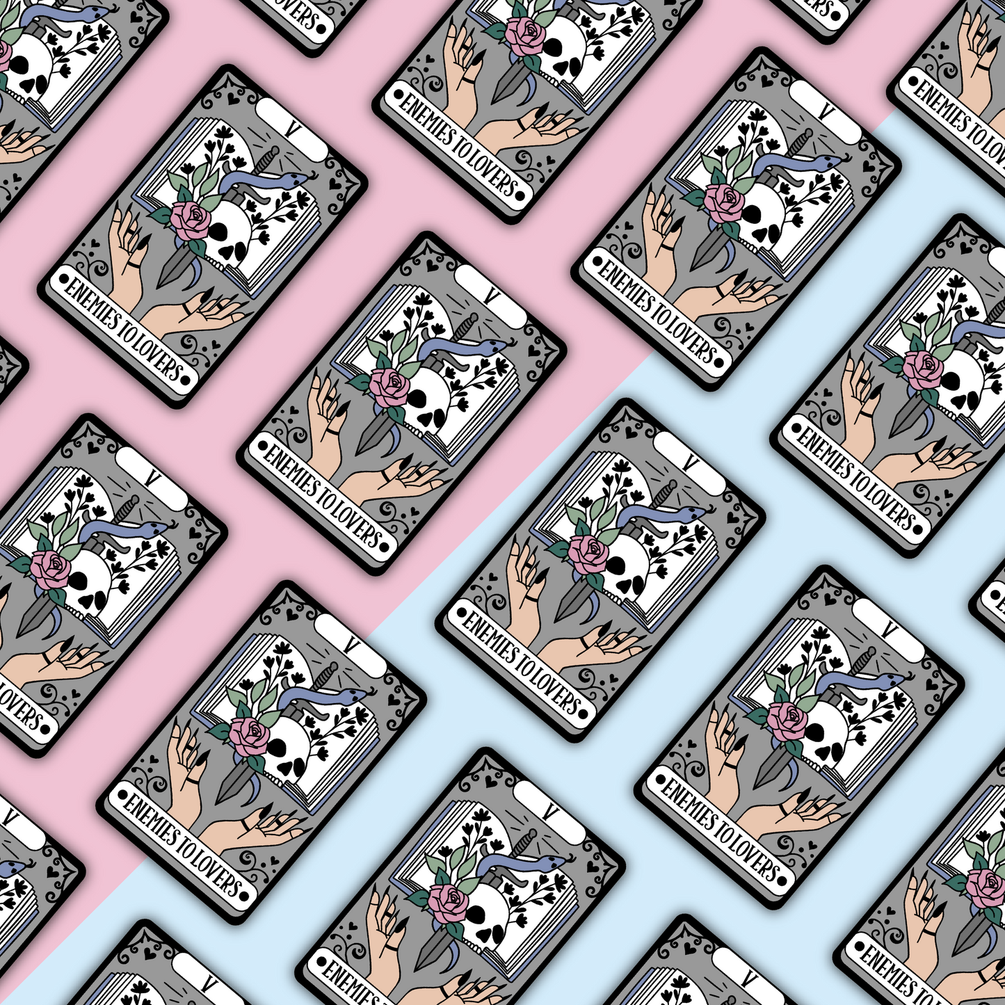 Enemies to Lovers Tarot Card Die Cut Sticker