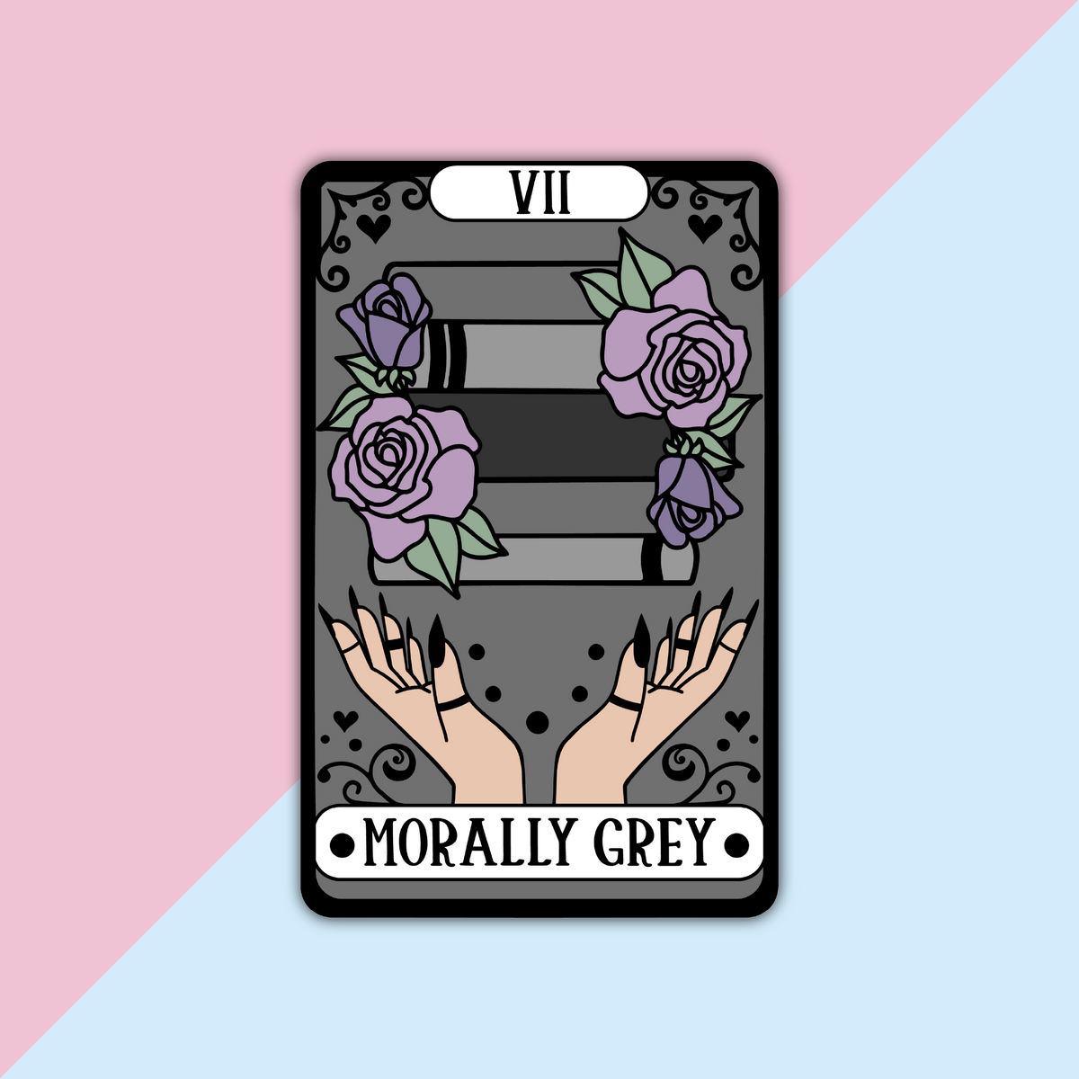 Morally Grey Tarot Card Die Cut Sticker