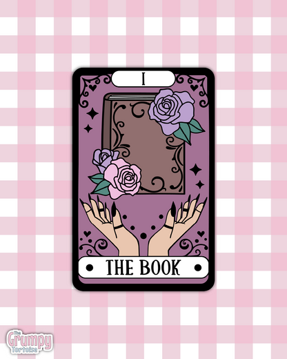 Waterproof Sticker | The Book Tarot Card Die Cut Sticker | Bookish Sticker | Reading Sticker | Tarot Card Sticker